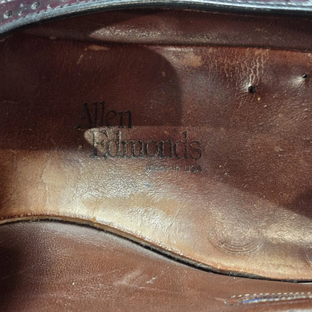 Allen Edmonds Berwick Leather‎ Loafers Wingtip Tassel Burgundy Men's 11.5 D